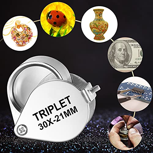 Frienda FRIENDA-1710 3 Pieces Jewelers Eye Loupe Set 10X, 20X And 30X Pocket Jewelry Loupe, Jewelers Eye Magnifying Glass Magnifier thumb #3