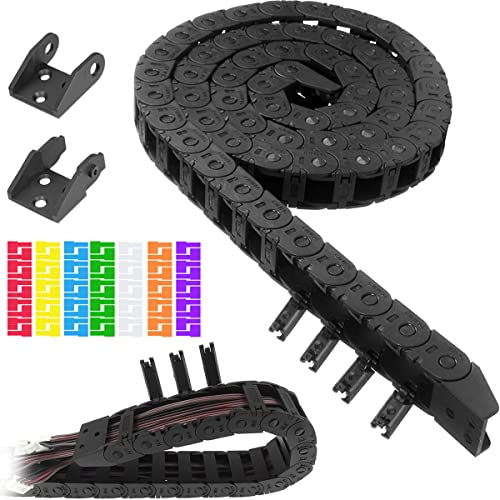 HAAMNING7 Drag Chain Cable Towline 3D Printer 10X20mm R18 Plastic Flexible Drag Chain Wire Carrier Open Type for 3D Prin