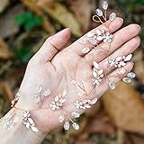 Unicra Leaf Wedding Hair Vine Flower Bridal Hair Piece Crystal Rhinestone Long Headband for Women...