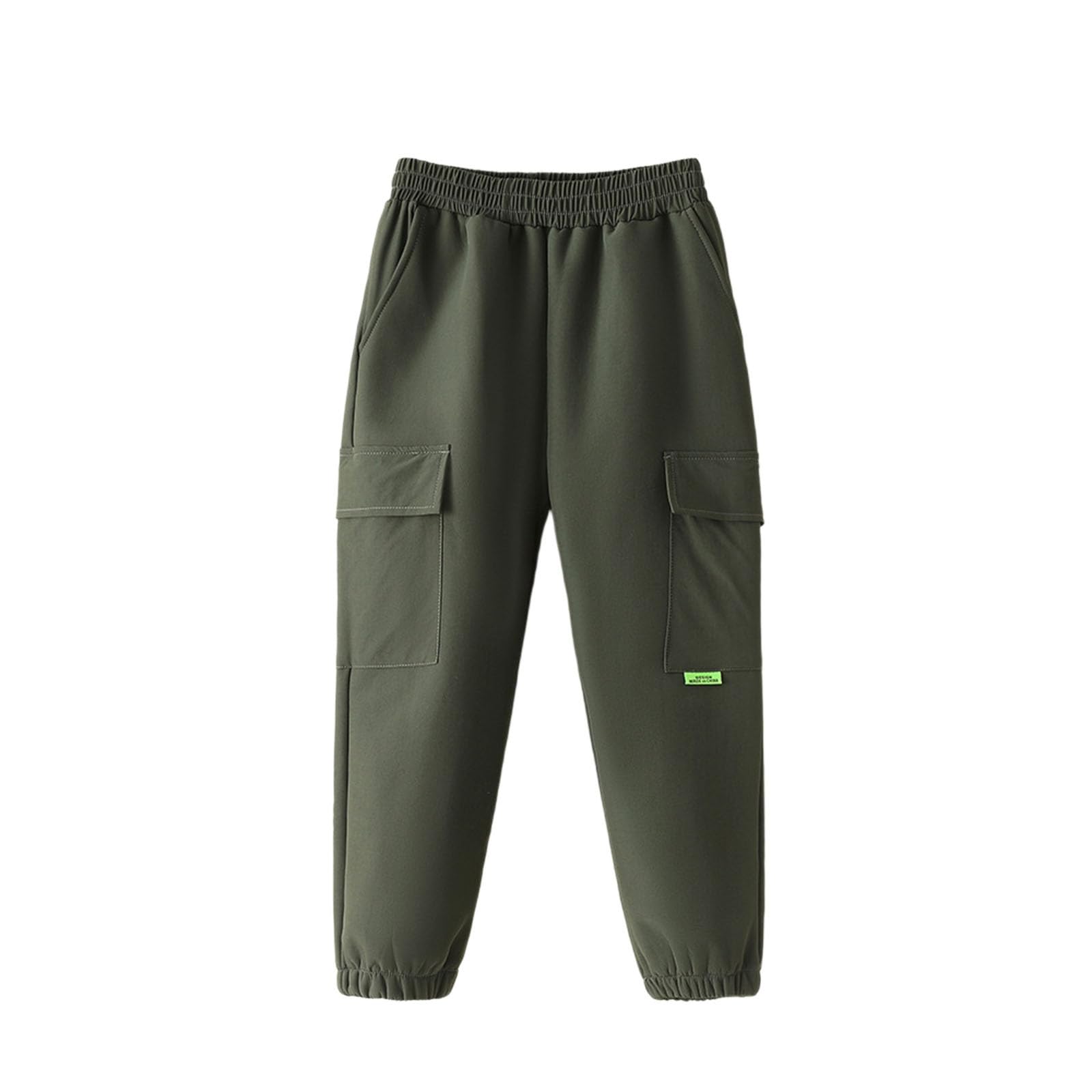Genérico Pantalones Chandal Niño Pantalones Cargo de Invierno para Niños con Forro Polar Térmico Aislante y Cintura Elástica Cómodos