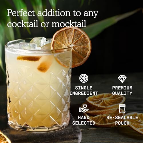 Image of SAYSO Dehydrated Oranges | Dried Fruit Slices for Cocktail or Mocktail Garnish for Drinks | Premium Quality Citrus | Single Ingredient, Hand Selected, 12 Slices