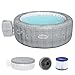 Bestway 4-6 Person SaluSpa Honolulu AirJet Inflatable Hot Tub Spa, 77" x 28" Round Portable Spa with 140 Soothing Jets and Insulated Cover