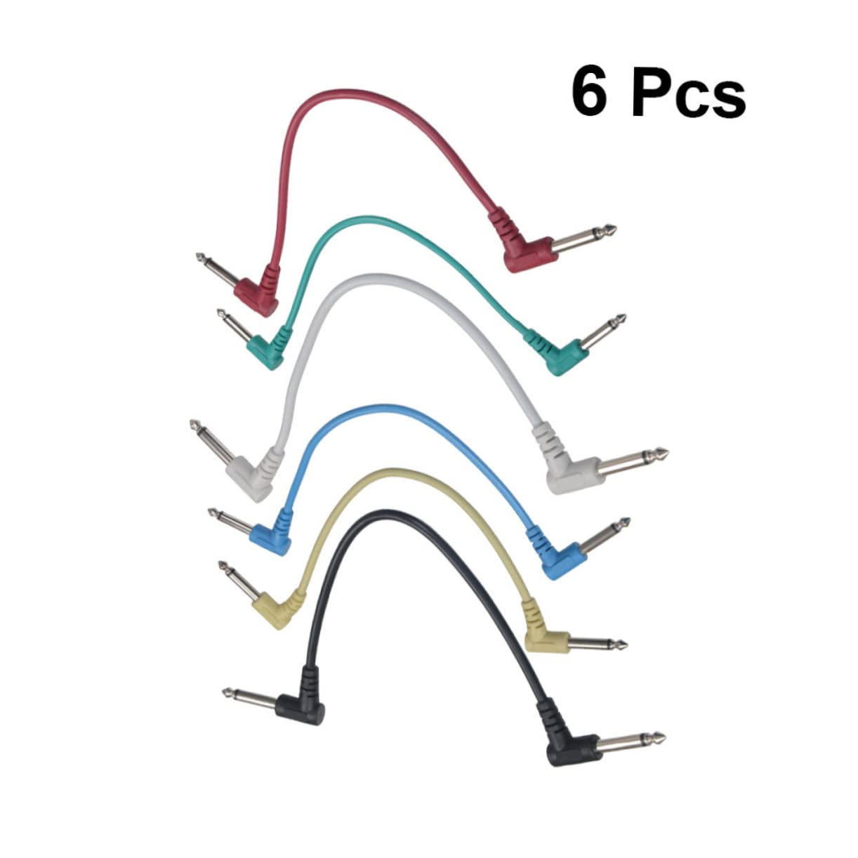 18stücke Elbow Gitarren-effektpedalkabel Hochwertige Patchkabel Gitarre Und Bass Robuste Und Langlebige Für Effektpedal-boards Und Musikzubehör