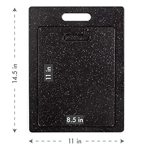 Dexas Superboard Pastry Board and Cutting Boards Set of Two Midnight Granite Color