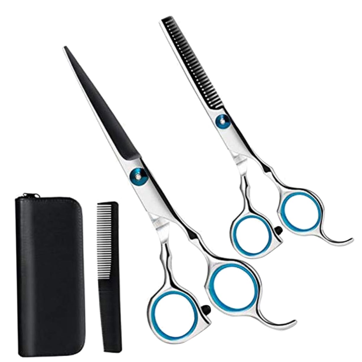 SHERCHPRY 1Set Hairdressing Scissors Set Professional Barber Tools with Thinning Scissors and Comb Hair Cutting Tools for Salon and Home Use Storage Case Included