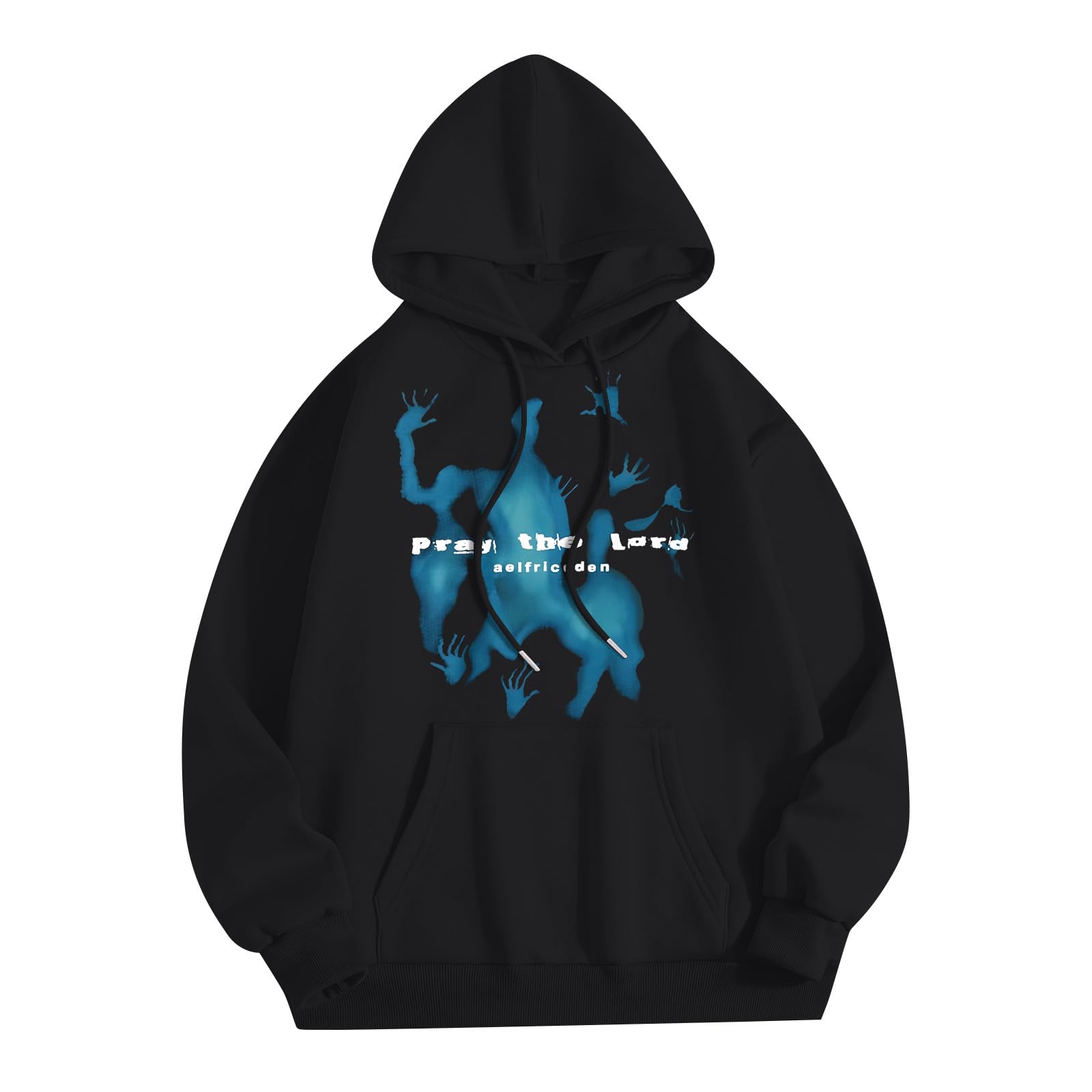 Cute Hoodies Aesthetic Fall Prink Puff Sweatshirt Letter Printed Outfits Long Sleeve Drawstring Tops With Pocket