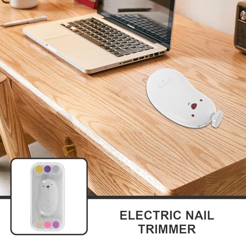 Lime à ongles bébé électrique LIOOBO : kit manucure plastique avec 6 têtes LED - 7