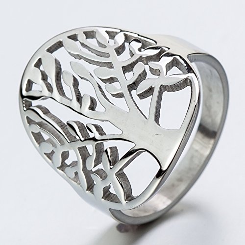 Jude Jewelers Stainless Steel Tree of Life Ring Statement Promise Anniversary Cocktail Party4