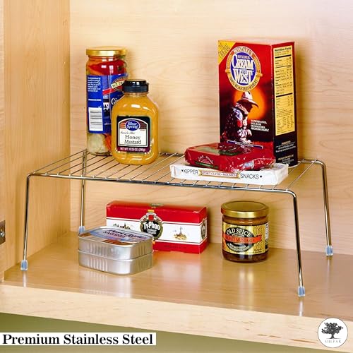 Image of Sulfar Stainless Steel Kitchen Dish Rack Storage Shelves for Kitchen Cabinets Multipurpose Organizer with Anti-Rust Nano Coating (pack of 1)