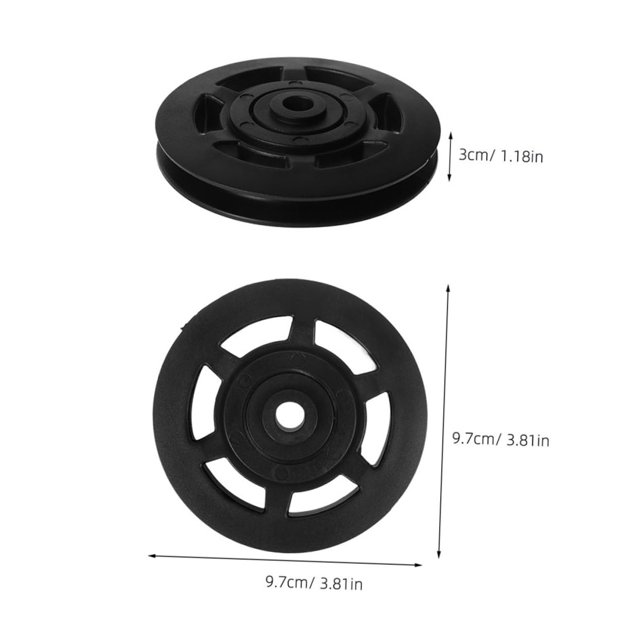 TOYANDONA Polea de Nailon para Equipo de Fitness 90mm, 10 Piezas