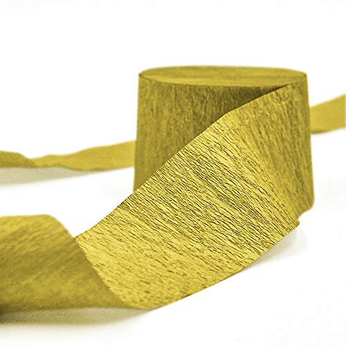Image of 8 Rolls Gold Crepe Paper Streamers, Wedding Birthday Baby Shower New Year Party Decoration, Graduation, Christmas, Rainbow DIY Supplies, Living Room Bedroom Decor