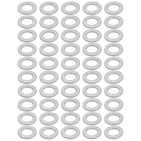 sourcing map 50Pcs Arandela De Aluminio 12mmx20mmx2mm Cover