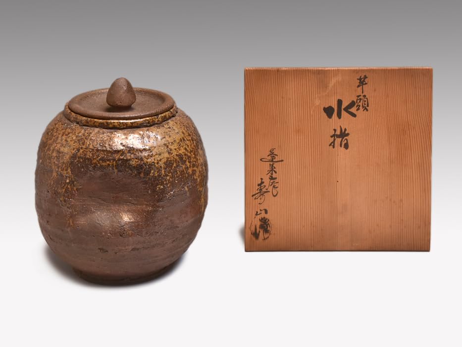 Amazon.co.jp: 南蛮芋頭水指 尾張常滑 蓬莱庵 杉江寿山（作) 共