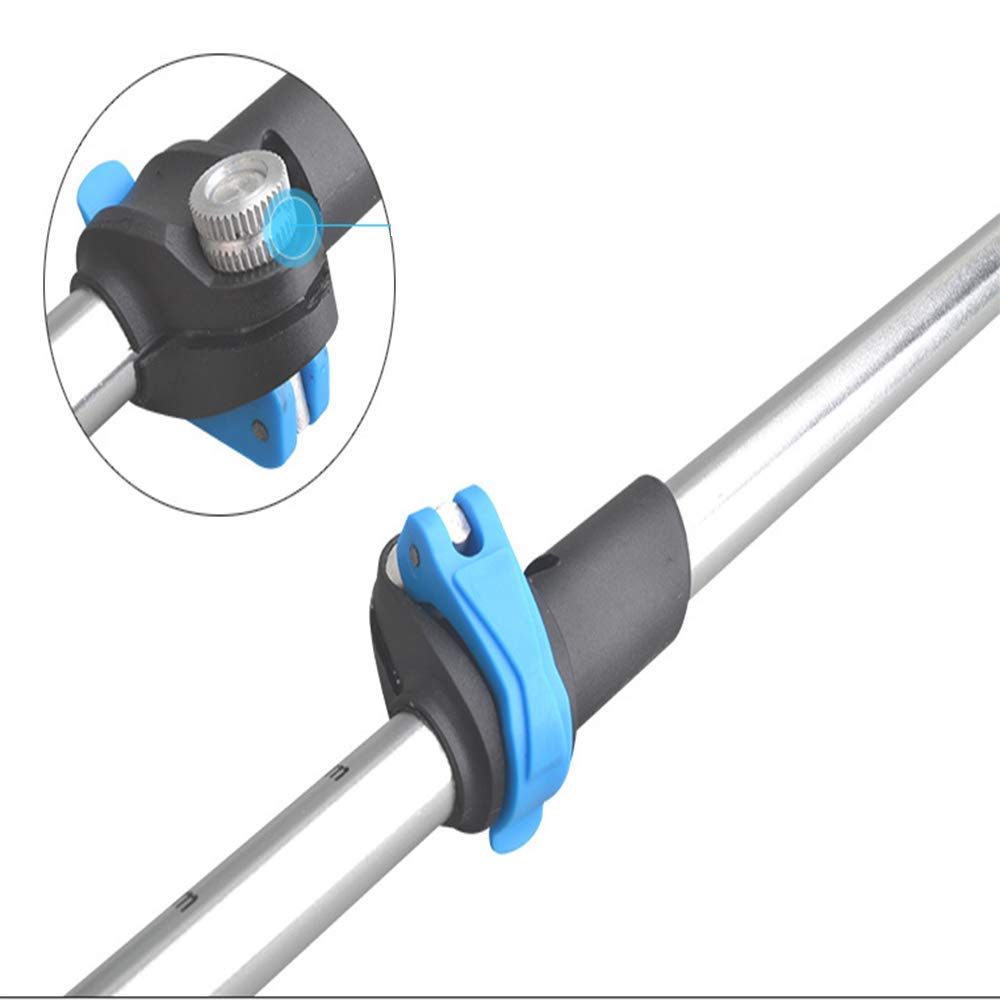 GSP Bastones de Andar Cerradura Exterior Bastón de Trekking Ligero telescópico Multifunción Barra de empuñadura Plegable Mango Recto Caña de Escalada Muletas,Black