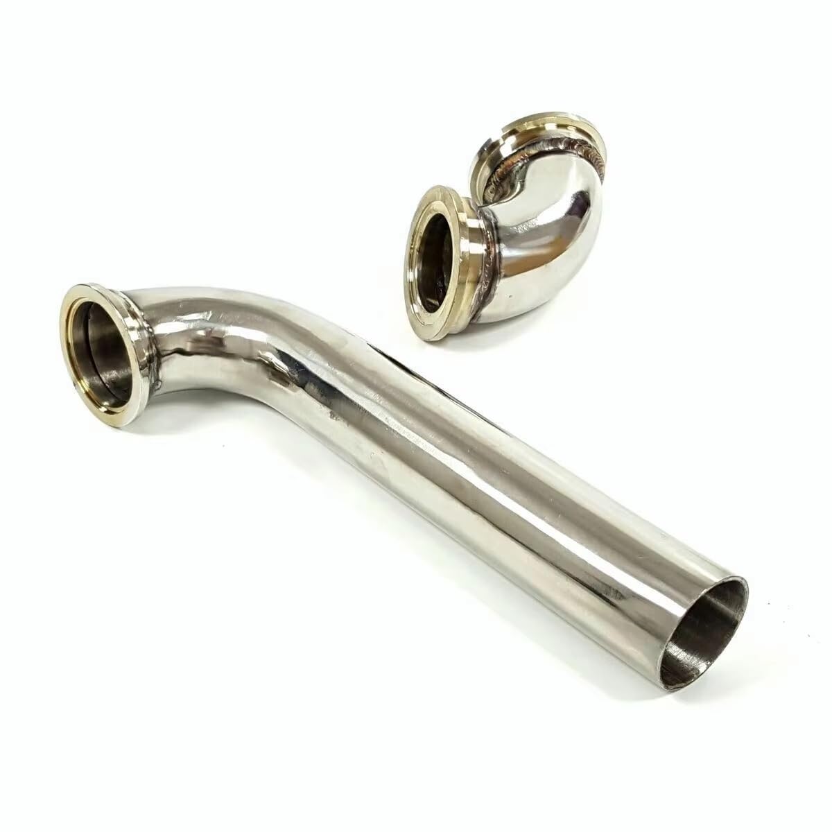 Tubo Flexible Escape Coche Tubo De Descarga De Acero Inoxidable Con Brida En V Para Salida De Válvula De Descarga Externa Tial De 44 Mm