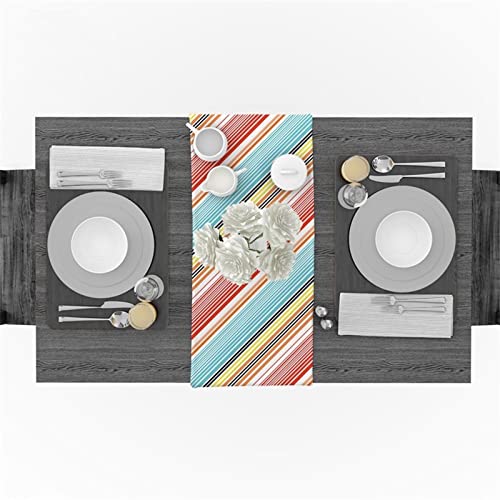 Chemin de table lavable WXKAGF anti-tache en coton et lin pour protéger votre table avec style