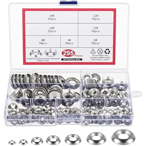 Yaocom 295 Pcs Stainless Steel Washers Cover