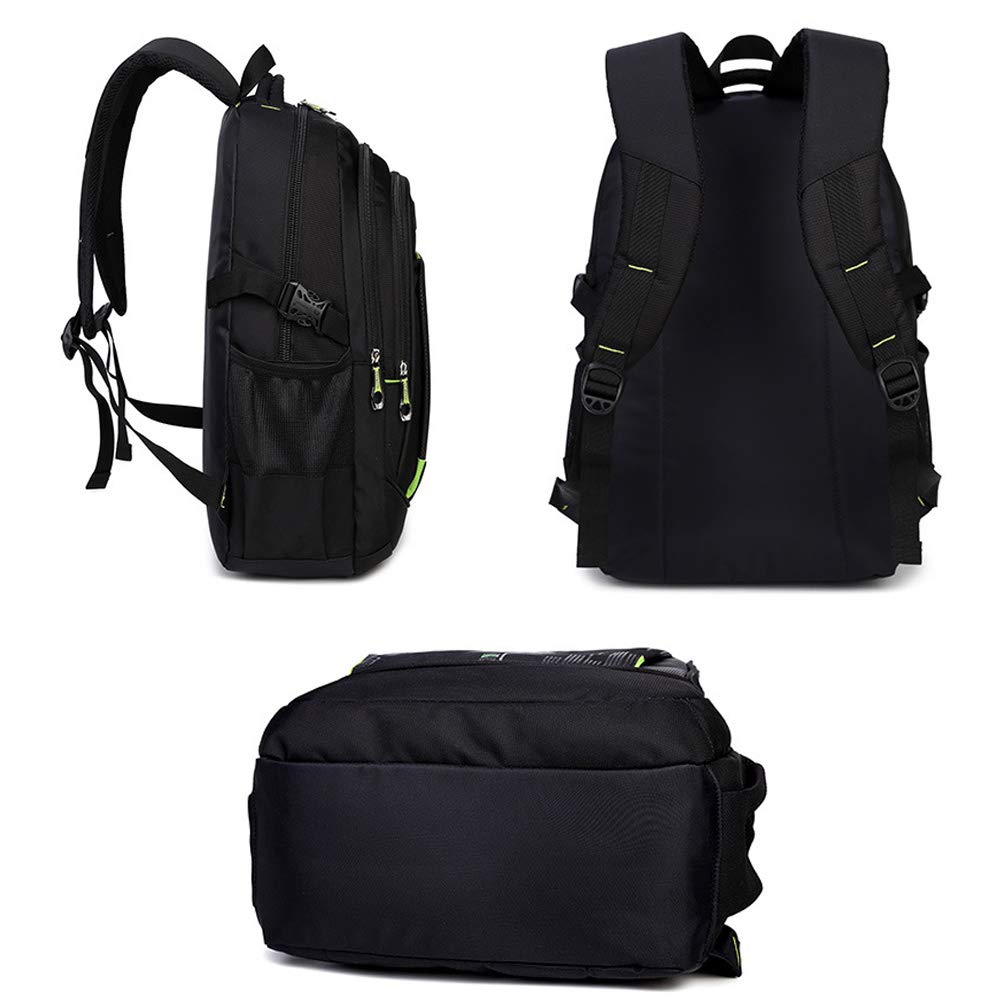 Mochila escolar Mochila para niñas Niños Adolescentes, primarios/secundarios/universitarios Estudiantes Satchel Book Tela Oxford impermeable Bolsa para computadora portátil (black2)