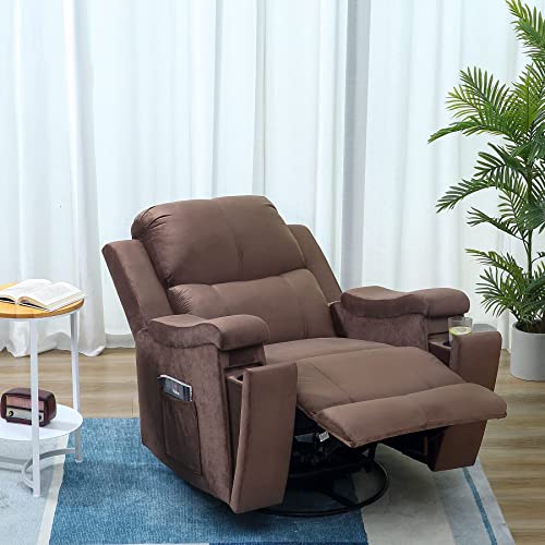 GYUTEI Massage Recliner Chair Hidden Cup Holder with Rocker Recliner