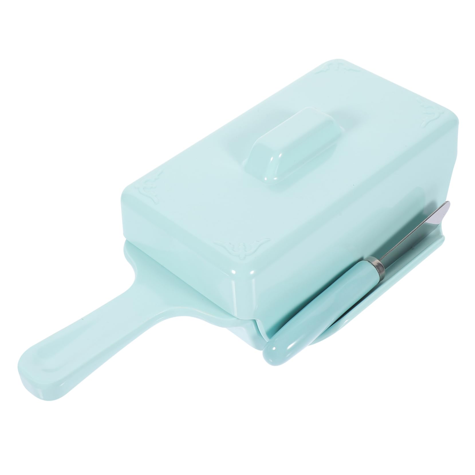 MOLUCKFU 1 Set Box Butter Box with Lid and Cutter Food Preservation Container for Butter and Cheese Storage Refrigerator Fits Various Shapes Convenient Slicing Tool Simple Design