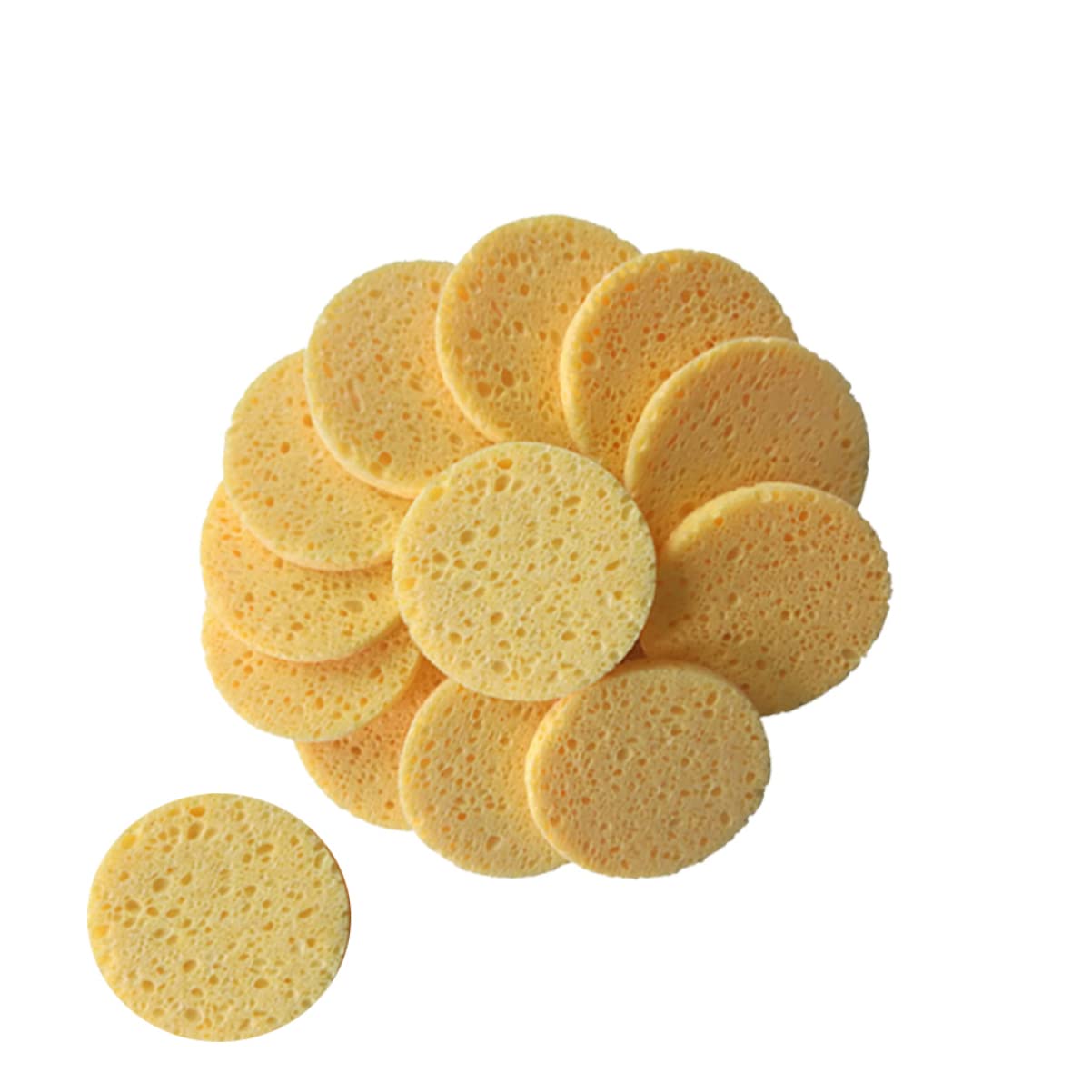 minkissy 60pezzi Spugne Per Makeup Cuscinetti Struccanti Cellulosa Puff Per Pulizia Viso Tonalità Morbidi e Sicuri Per La Per Rimozione Make-up e Detersione Quotidiana