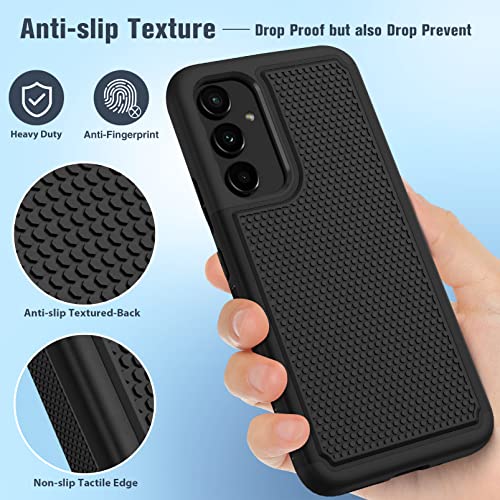 Image of FNTCASE for Galaxy A54-5G Phone Case: Samsung A54 5G Military Grade Drop Protection, 14ft Drop Tested, Screen Protector Included, Anti-Slip Matte Textured, TPU+PC Dual Layer Shockproof Cover (Black)