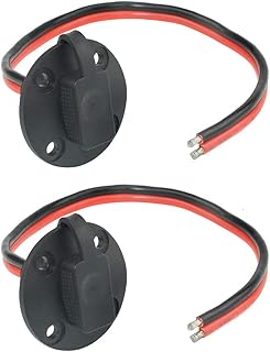WMYCONGCONG 2 STÜCKE SAE-Steckdose Seitenwandanschluss SAE Wasserdichtes Schnellkupplungs-Netzkabel mit Kappe für Ladegerät