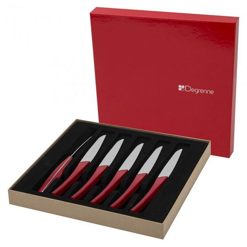 DEGRENNE Guy 205895 Coffret de 6 Couteaux à Steak Lame Scie