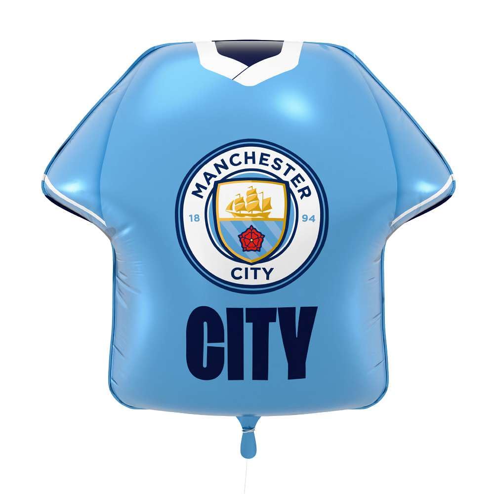 FC Jersey Foil Balloons - Officially Licensed Party Decorations, 52 x 53 cm (Manchester City), Red