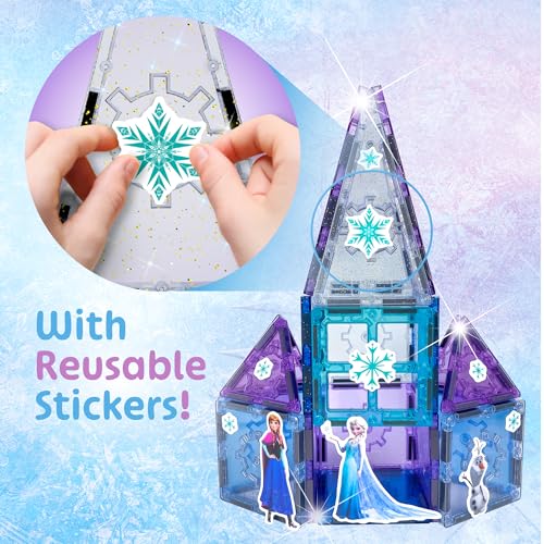Tytan Disney Frozen Magnetic Tiles — 21-Piece Castle Set with Stickers — view 4