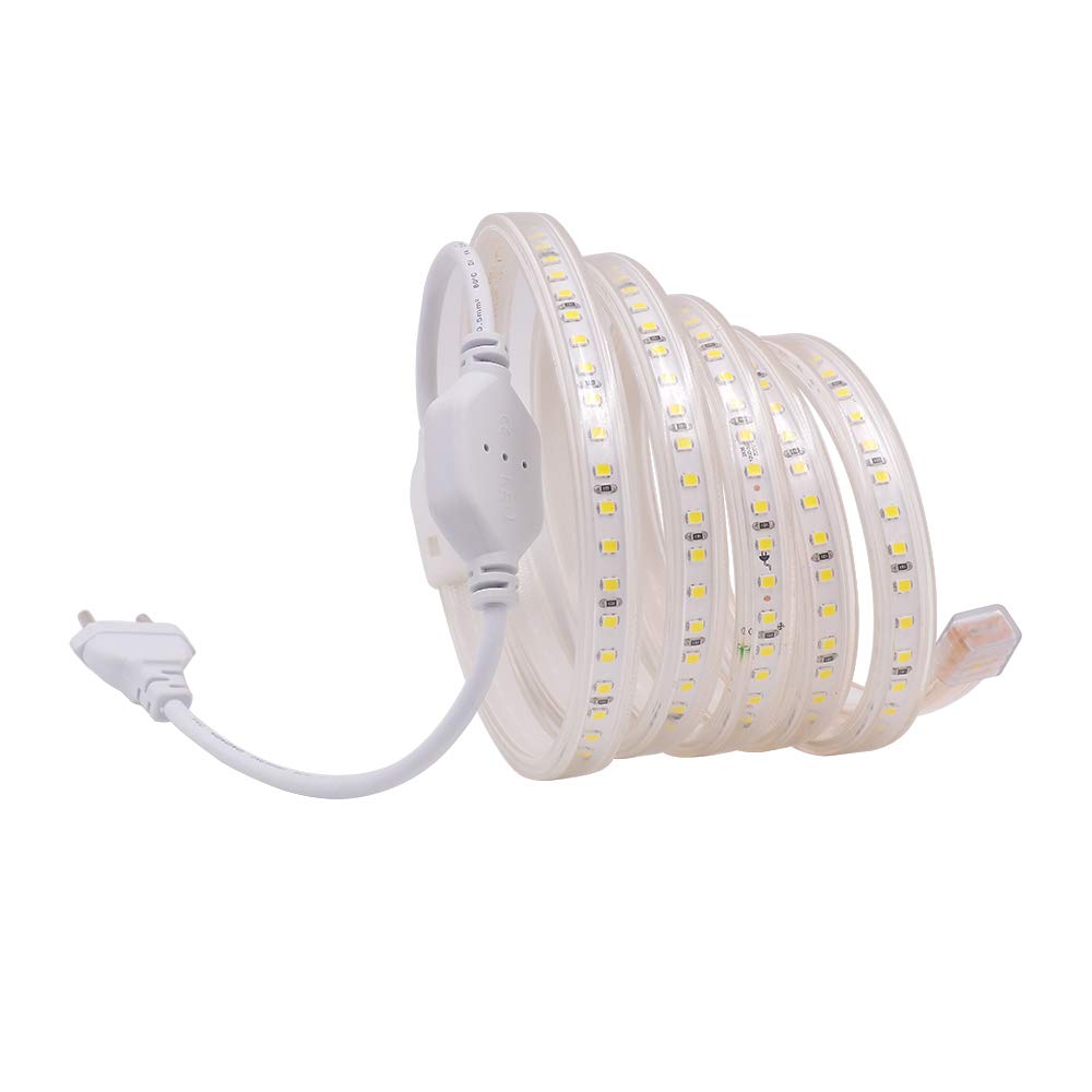 Striscia LED 220V SMD 2835 120LED/m - IP67 Impermeabile, Luce Bianca, Per Cucina, Scale, Retroilluminazione - Foto 11