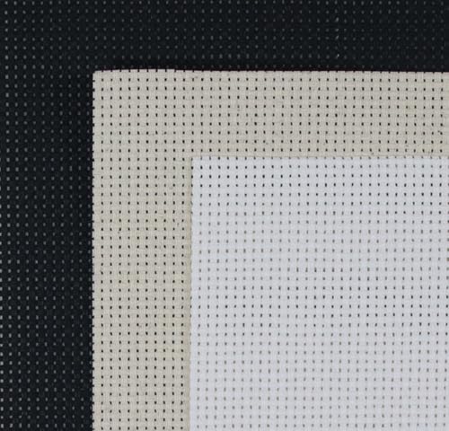 Image of KCS 3 pc of 15 inch x 18 inch(38cmx45cm) Counted Cross Stitch Cotton Aida Cloth Needlework Rolled Fabric Box,11CT,White+Oatmeal+Black