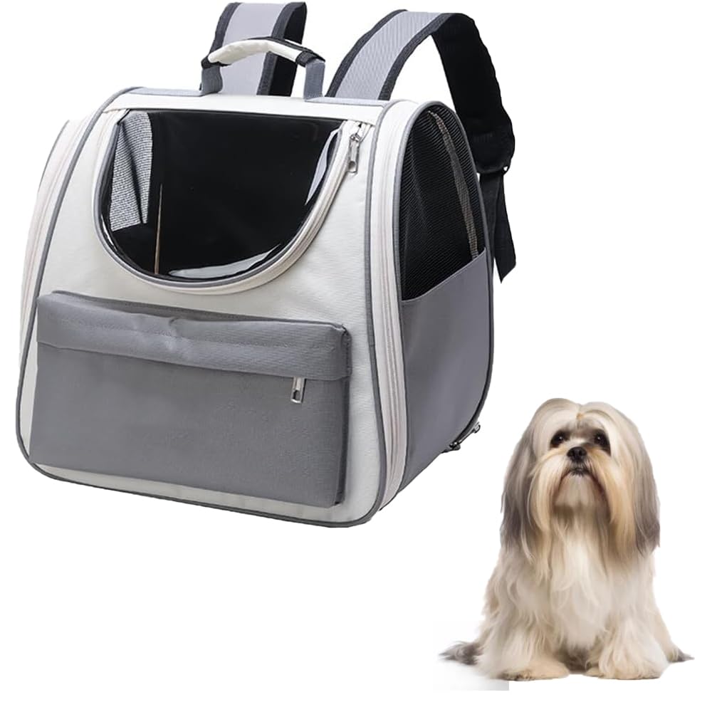 AWOKZA Cat Backpack Carrier Foldable Breathable Pet Carrier Washable Pad & Mesh Window Dog Carrier Backpack for Large Big Cats Hiking, Travelling, Camping, (Grey) (B0CQK46DLN) Amazon Price History, Amazon Price Tracker