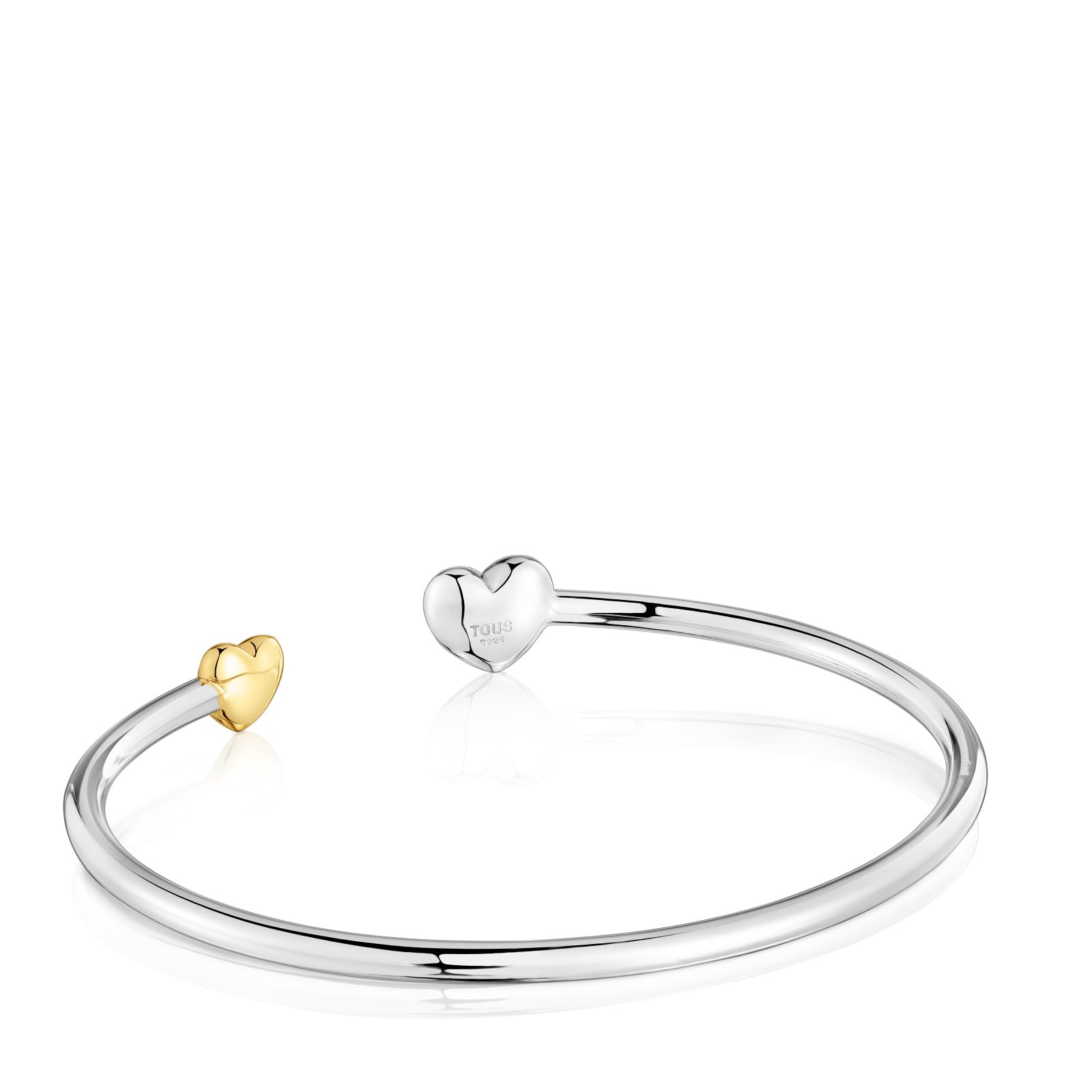 TOUS Pulsera Esclava para Mujer con Motivo de Corazón Bicolor, Colección My Other Half