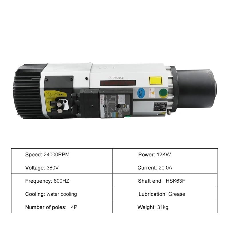 WAAZVXS GDL70-63F-24Z/12KW Automatic Tool Changer Spindle 380V Air Cooled Spindle Motor 63F Tool Holder for Wood CNC Router