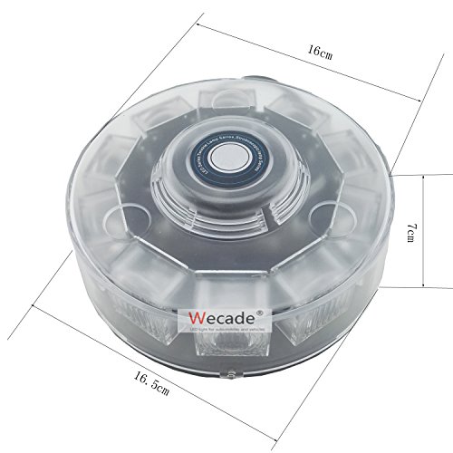 Wecade® High Intensity 10 Led 30W Volunteer Firefighter Emergency Vehicle Magnetic Mount Strobe/Flash Beacon Warning Light (Amber/White) #TOP5