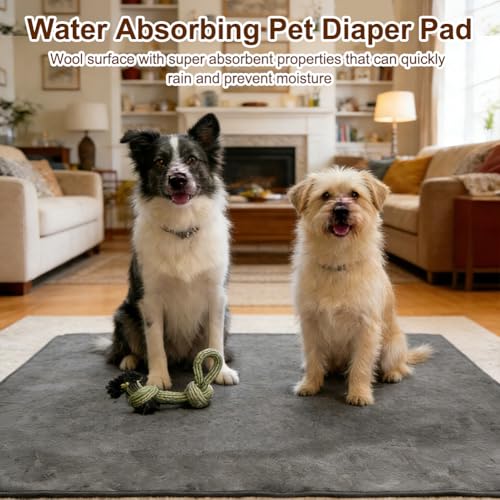 Tapis pour chiots lavable à absorption rapide et alèse étanche réutilisable 168x125cm - 4