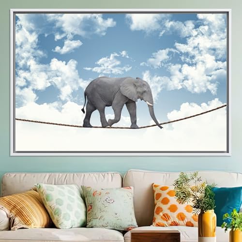 Affiches et impressions d éléphants acrobates pour habiller un mur vide - 4
