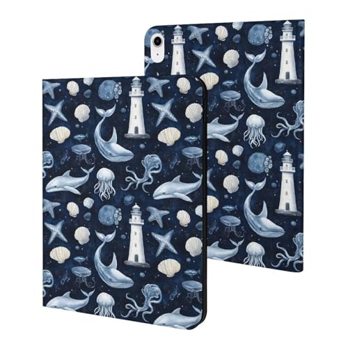 Coque iPad 10e génération bleu marine fine anti rayure avec support pliable pratique