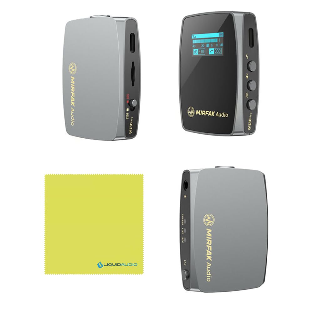 Liquid Audio Sennheiser Microphone MKE 400 Mobile Kit Bundle with Mirfak Audio WE10 Pro Dual-Channel Wireless Microphone System Polishing Cloth