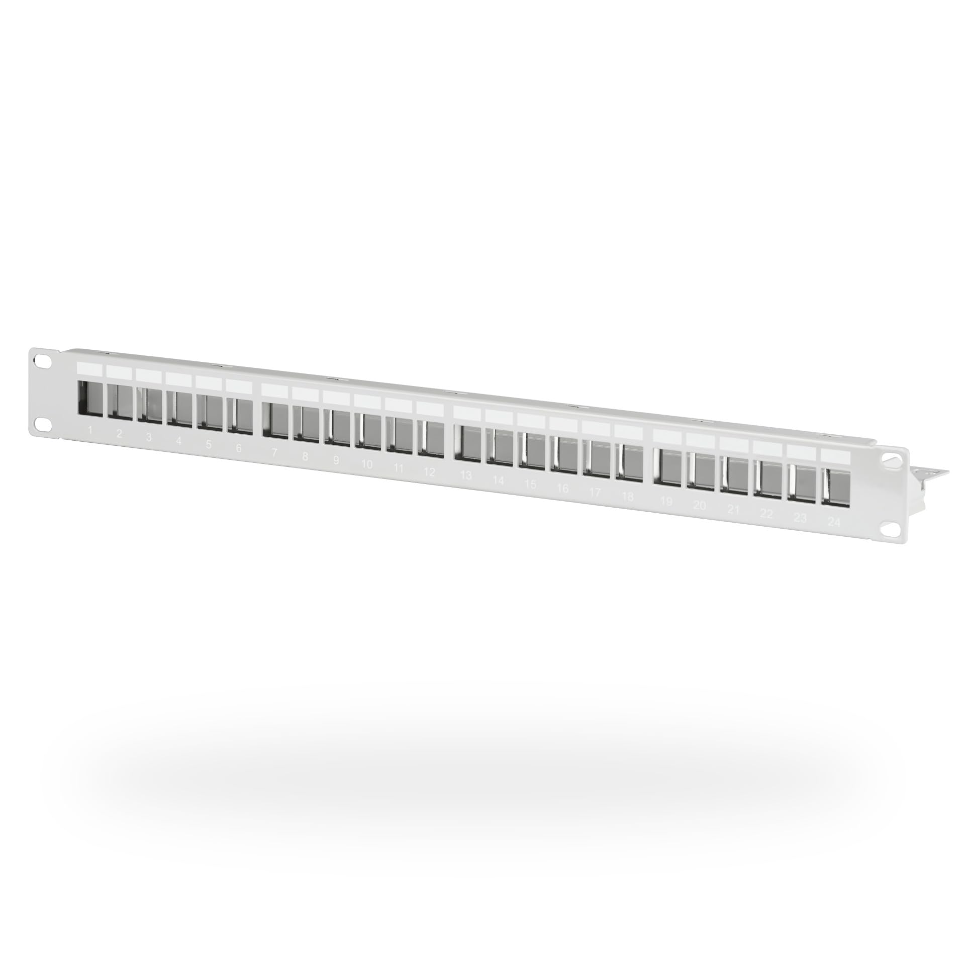 EFB-Elektronik - Distribution Panel Patch Panel for Keystone Modules - 19 Inch 1U, 24-Port, Without Keystone - Grey