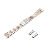 HFERHT 13 17 19 20 22mm Wholesale Hollow Curved End Solid Screw Links Replacement Watch Band Strap Old Style Compatible With Jubilee Dayjust