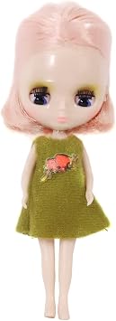 11 cm Mini Doll with Long Hair, Cute PVC Jointed Body Toy, Anime Toy with Random Dress, Kids Gift for Girls Aged 6 and Up MN-06