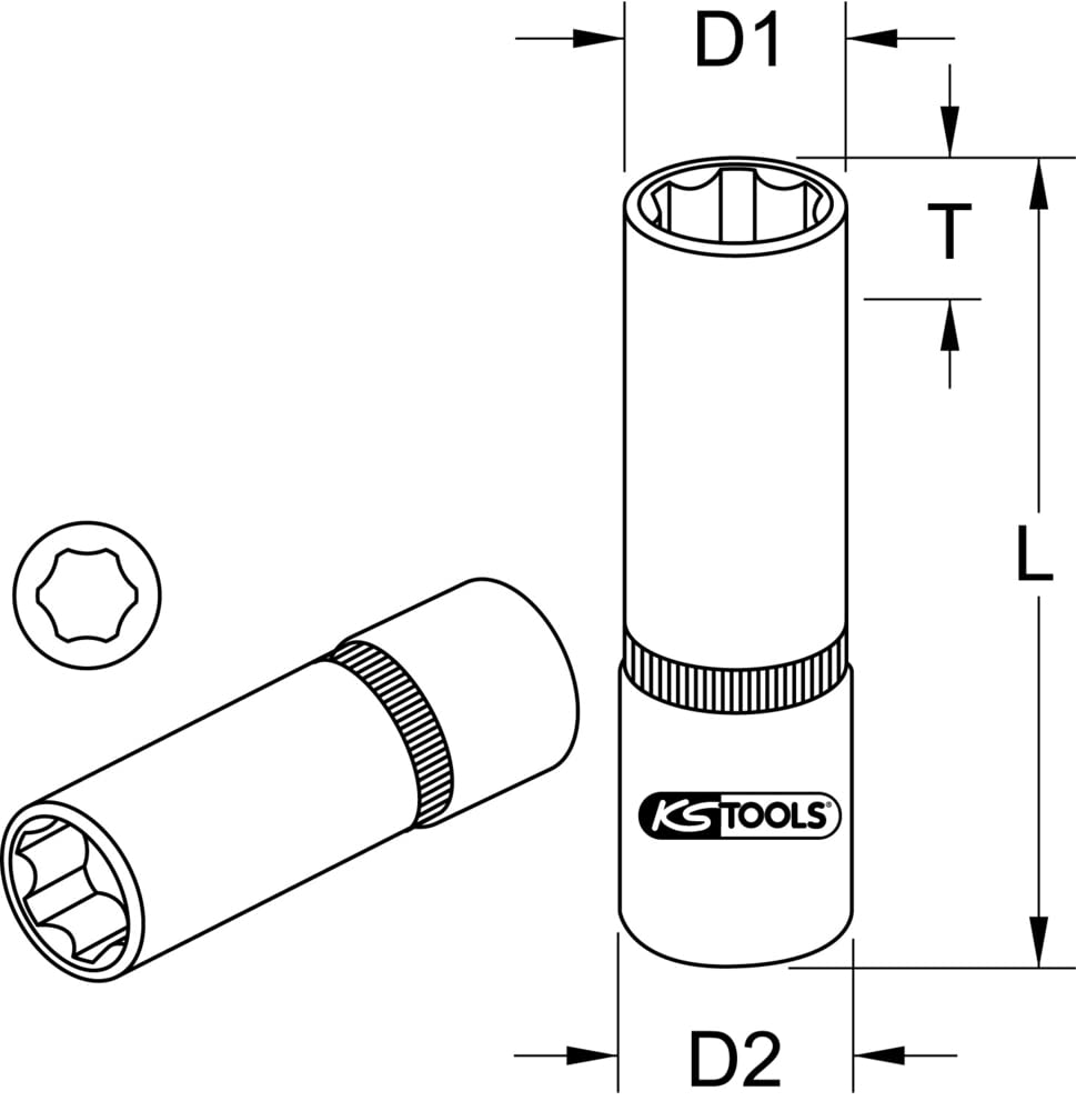 KS TOOLS - 922.0651 - Coffret douilles et embouts ULTIMATE 1/4'' avec cliquet à tête pivotante