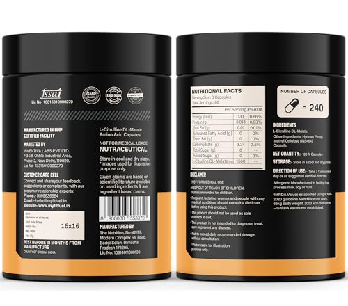 Image of MyFitFuel Citrulline Malate (1500 mg) 240 Capsules