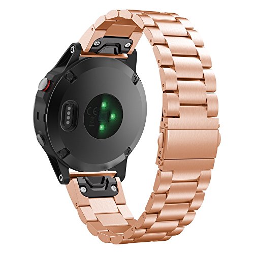 Bracelet montre Garmin Fenix interchangeable 22mm acier robuste - 3