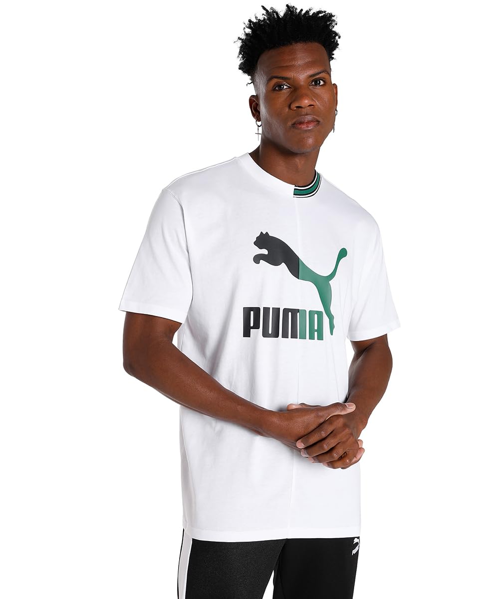 Buy Puma Mens Classics Tee, White, S (53829602) at Amazon.in