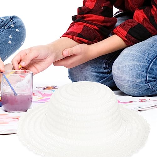 MAGICLULU 6pcs Diy Straw Hats for Boy Girl Creative Hand-painted Graffiti Hats for Dancing Parties Craft Supplies for Years Old Lightweight Decorative for Unique Designs 5