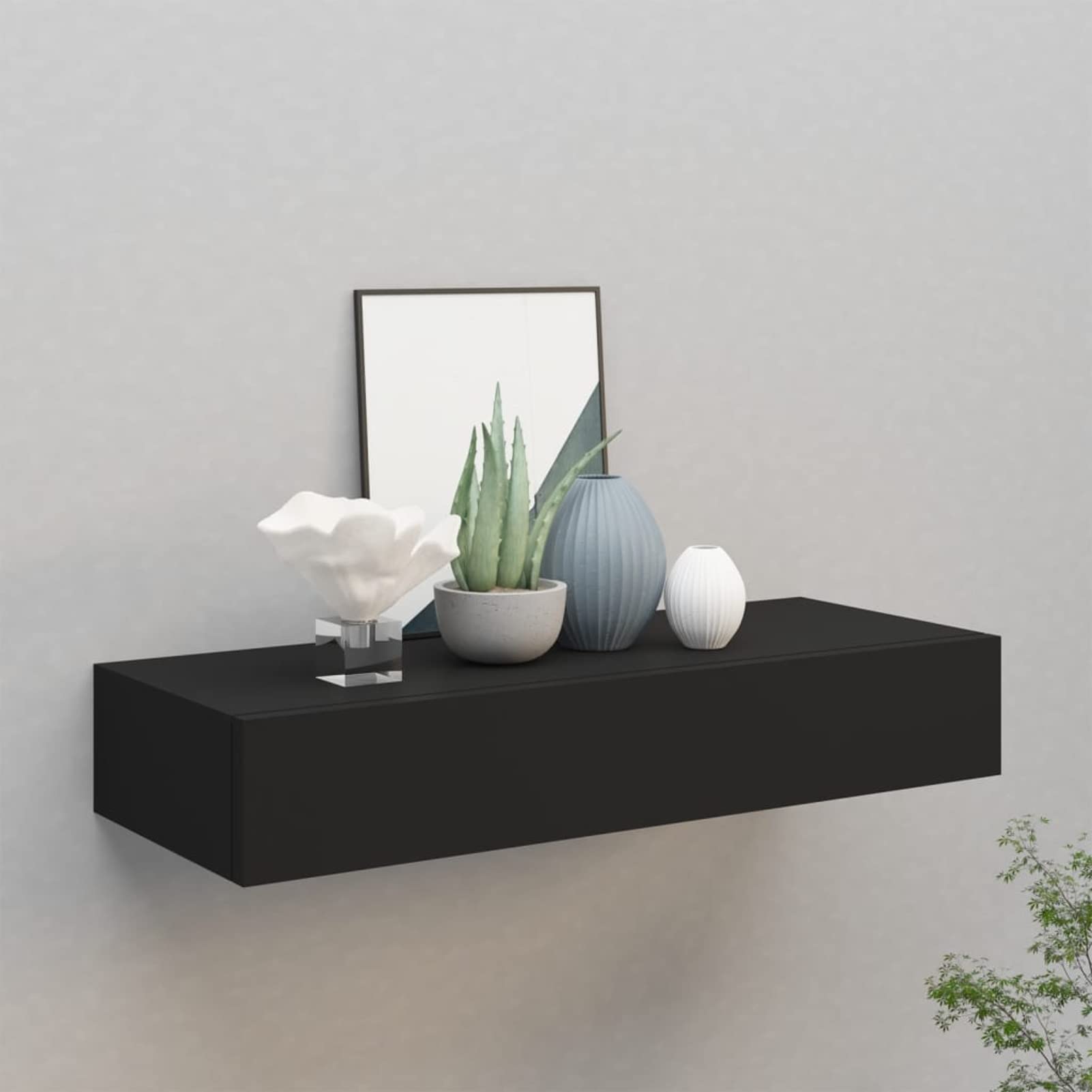Mensola flottante con cassetto in MDF e metallo, capacità 10 kg, per riporre gioielli e piccoli oggetti, decorazione per soggiorno