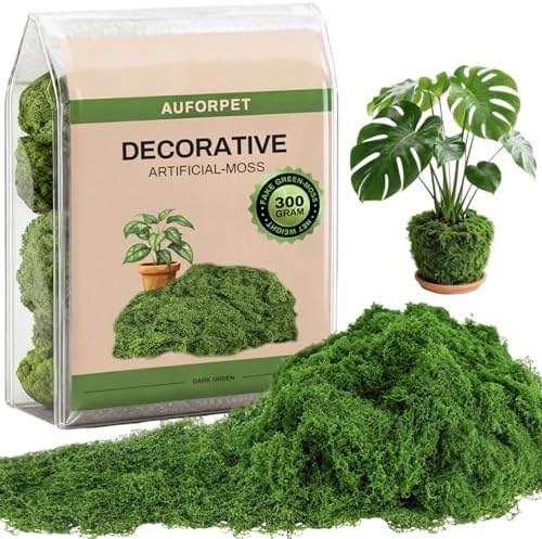 300 Grams Fake Green Moss for Crafts, Decorative Artificial Faux ...